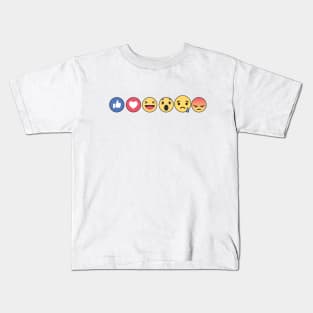 Facebook Reactions (Sad) Kids T-Shirt